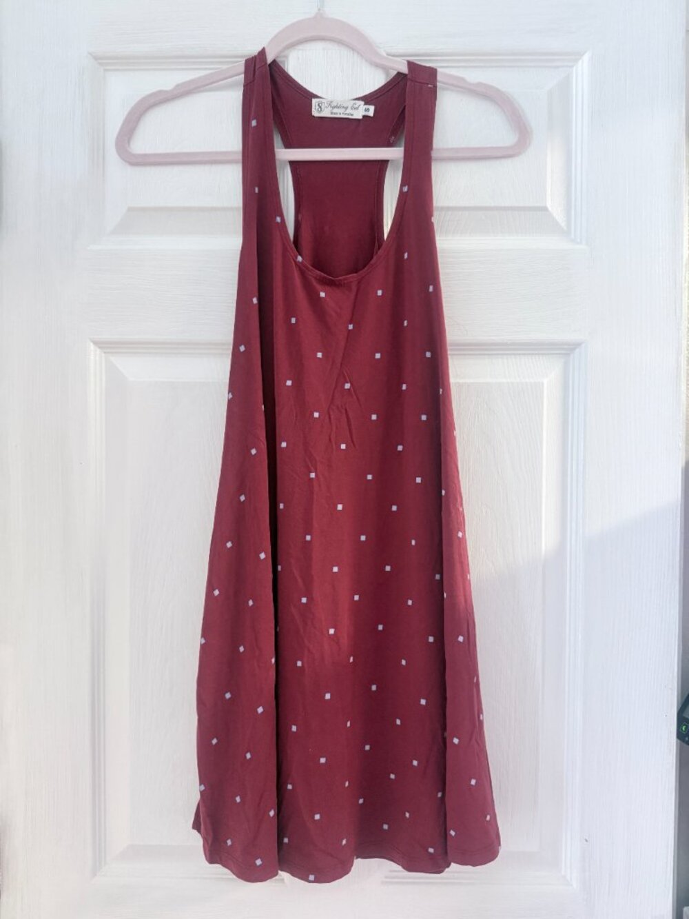 Fighting Eel marroon geo print dress sz S